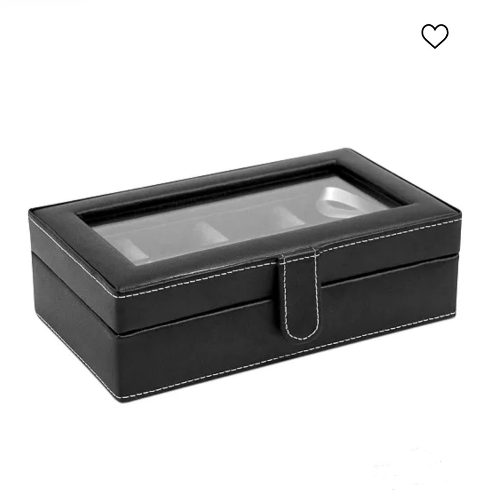 NWT Bey-Berk 12-Piece Genuine Leather Cufflinks Box